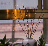 10 Sets of LED Light Bunch Stem - Warm White BATTERY fairy lights - 50cm high 20 bulbs/petals - Next Deals AU