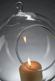 10 x Hanging Clear Glass Ball Tealight Candle Holder - 10cm Diameter / High - Wedding Globe Decoration Terrarium Succulent Plant Mini Garden Holder Decor Craft Gift - Next Deals AU