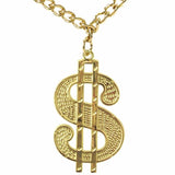 10cm Big Daddy Gold Chain Chunky Necklace Rapper 90s Hip Hop Fake $ Dollar Sign - Next Deals AU