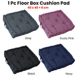 1 Pc Floor Box Cushion Pad 40 x 40+ 8 cm Navy - Next Deals AU