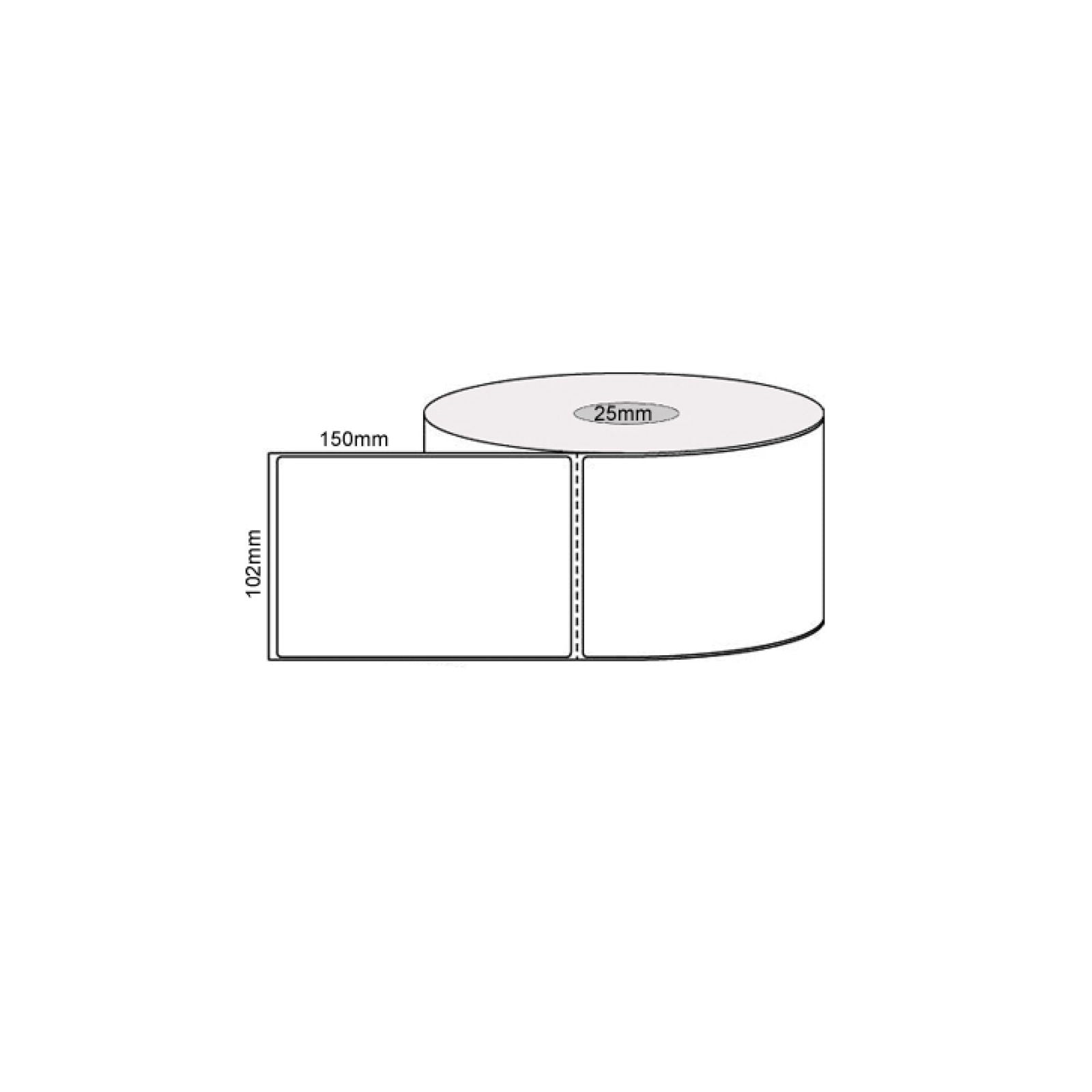 1 Roll x 400 Label Stickers 102x150mm - Direct Thermal White Shipping Labels - Next Deals AU