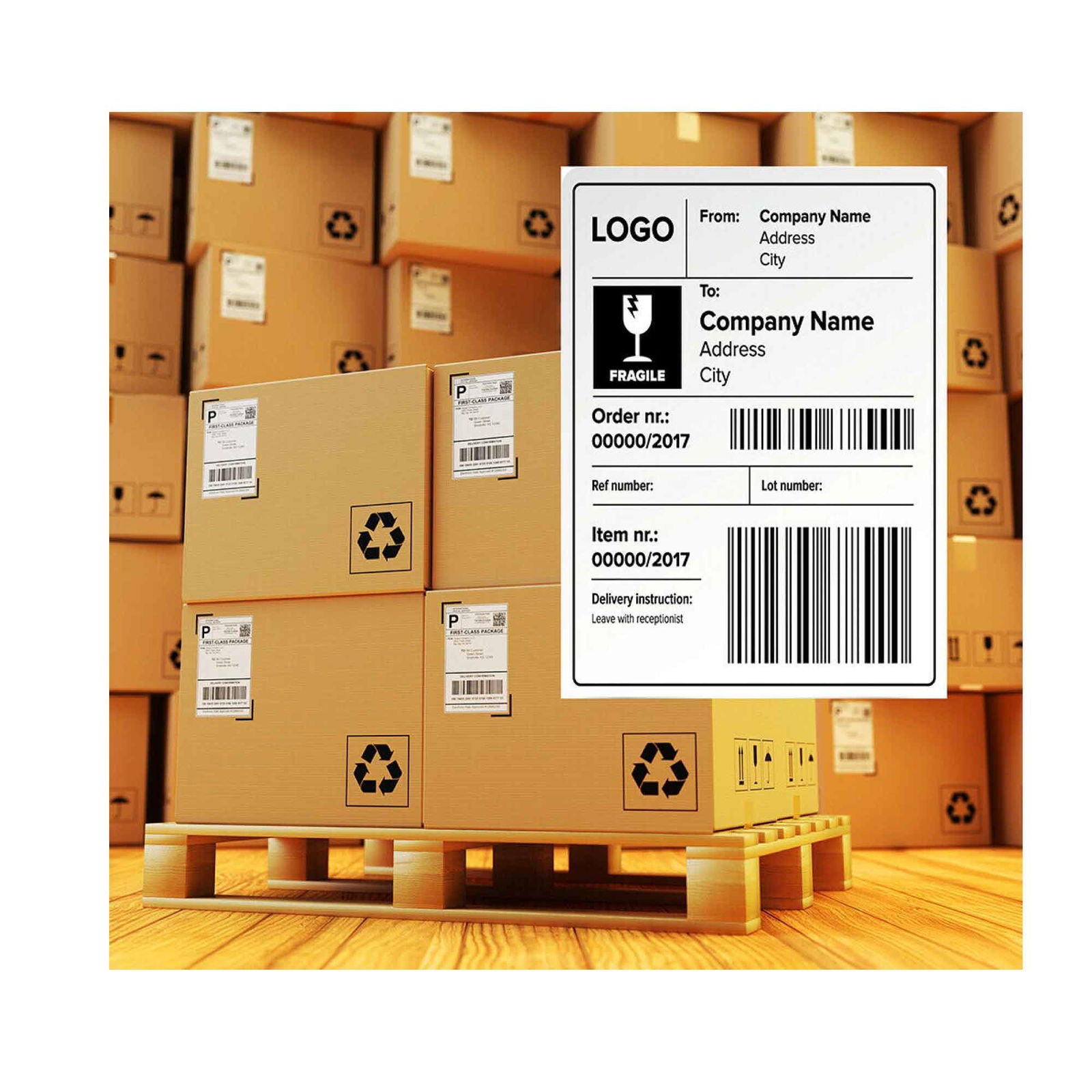 1 Roll x 400 Label Stickers 102x150mm - Direct Thermal White Shipping Labels - Next Deals AU