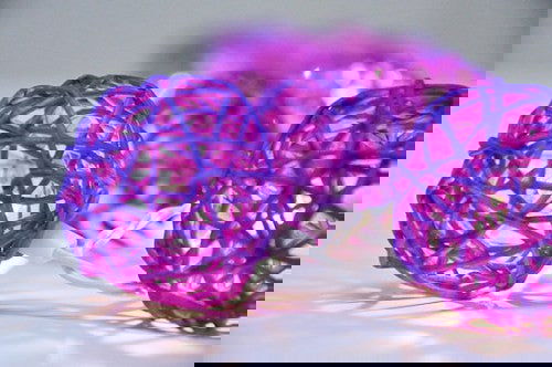 1 Set of 20 LED Cassis Purple 5cm Rattan Cane Ball Battery Powered String Lights Christmas Gift Home Wedding Party Bedroom Decoration Table Centrepiece - Next Deals AU