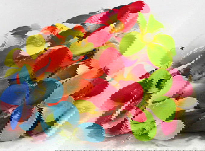 1 Set of 20 LED Tropical Bright Colous Frangipani Flower Battery String Lights Christmas Gift Home Wedding Party Decoration Outdoor Table Centrepiece - Next Deals AU