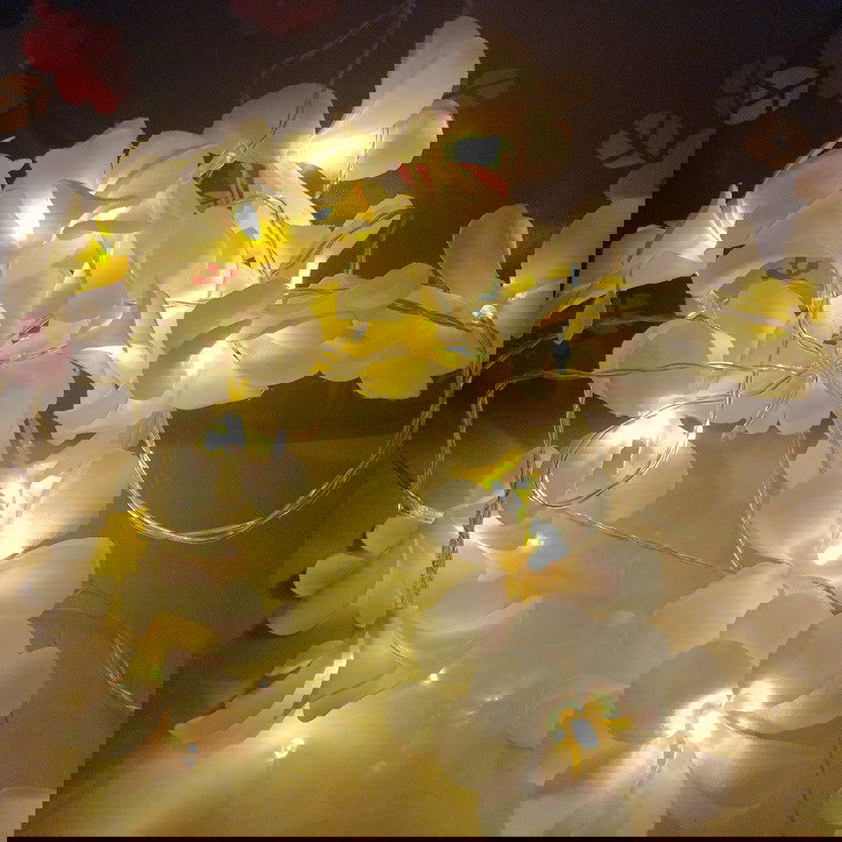 1 Set of 20 LED White Frangipani Flower Battery String Lights Christmas Gift Home Wedding Beach Party Decoration Outdoor Table Centrepiece - Next Deals AU