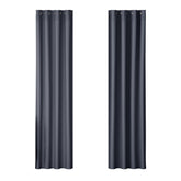 Artiss 2X Blockout Curtains Eyelet 140x230cm Charcoal