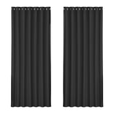 Artiss 2X Blockout Curtains Eyelet 240x230cm Black