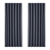 Artiss 2X Blockout Curtains Eyelet 240x230cm Charcoal