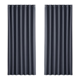 Artiss 2X Blockout Curtains Eyelet 240x230cm Charcoal