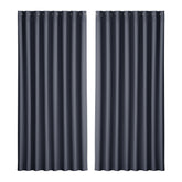 Artiss 2X Blockout Curtains Eyelet 300x230cm Charcoal