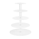 5-Star Chef Cake Stand 5 Tiers Acrylic Holder Display Round Clear Wedding Party