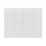 Artiss Shoe Box DIY Set of 16 Storage Cube Stackable White