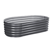Green Fingers Garden Bed 160X80X42cm Oval Planter Box Raised Container Galvanised