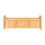Green Fingers Garden Bed 90x30x33cm Wooden Planter Box Raised Container Growing