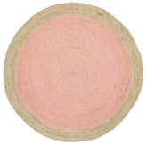 Hampton Centre Pink Jute Round Rug