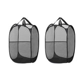 Artiss 2X Laundry Basket Hamper Foldable Black