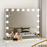 Embellir Bluetooth Makeup Mirror 58x46cm Hollywood Vanity with LED Light Wall