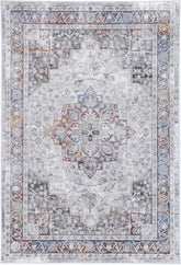Porto Camila Grey & Blue Traditional Rug