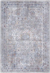Porto Aurora Grey & Blue Traditional Rug