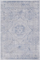 Porto Luna Cream & Blue Traditional Rug