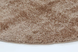 Puffy Soft Shag Round Rug Camel