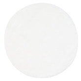 Puffy Soft Shag Round Rug White