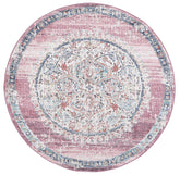 Salsa Hollow Medalion Transitional Blush Round Rug