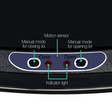 Devanti 68L Motion Sensor Bin Rubbish Automatic Black