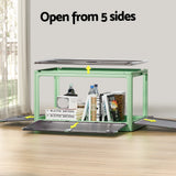 Artiss Storage Box Container Foldable Stackable 5 Sides Open Transparent 140L