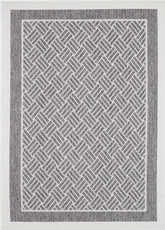 Sisalo Cream Geometric Ikat Bordered Rug