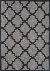 Sisalo Beige and Black Geometric Rug