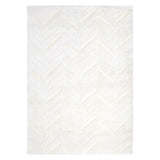 Tender Chevron Cream Shag Rug