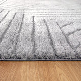 Tender Modern Silver Shag Rug