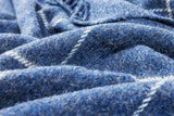 Brighton Throw - 100% NZ Wool - Navy Stripe