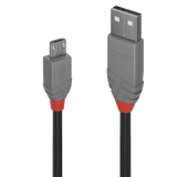 LINDY .5m USB2 A-Micro-B Anthra Line
