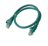 8WARE Cat6a UTP Ethernet Cable 25cm Snagless Green
