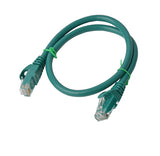8WARE Cat6a UTP Ethernet Cable, Snagless - Green 0.5M