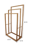 Bamboo Towel Bar Holder Rack 3-Tier Freestanding for Bathroom and Bedroom