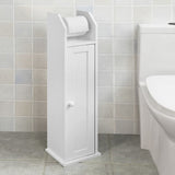 Toilet Paper Holder with Storage, Freestanding Cabinet, Toilet Brush Holder and Toilet Paper Dispenser