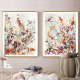 Wall Art 40cmx60cm Coming Spring 2 Sets Gold Frame Canvas