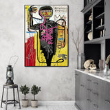Wall Art 50cmx70cm Versus Medici Black Frame Canvas