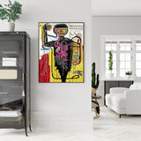Wall Art 50cmx70cm Versus Medici Black Frame Canvas