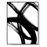 Wall Art 90cmx135cm Minimalist Black Artwork Black Frame Canvas