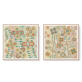 Wall Art 50cmx50cm Lovely Pattern II 2 Sets Wood Frame Canvas
