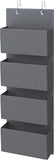 SONGMICS Hanging Closet Organizers and Storage with 4 Compartments Gray