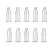 10x 300ml PET Juice Bottles + Tamper Evident Caps - Empty Plastic Recyclable Clear