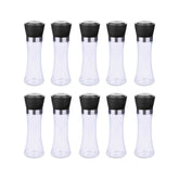 10x 180ml Glass Salt or Pepper Grinder 18cm - Adjustable Ceramic Core Tall Mill
