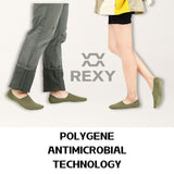 5X Small Daily No Show Socks - MULTI COLOUR 5X Rexy Daily No Show Ankle Socks Small Non-Slip Breath