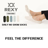 5X Small Daily No Show Socks - MULTI COLOUR 5X Rexy Daily No Show Ankle Socks Small Non-Slip Breath