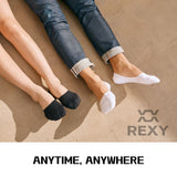 5X Small Daily No Show Socks - MULTI COLOUR 5X Rexy Daily No Show Ankle Socks Small Non-Slip Breath